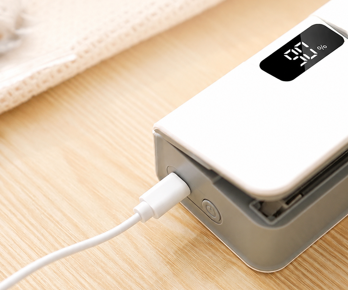 Mini-Folienschweißgerät mit Magnet – USB-C, mit Beutelschneider