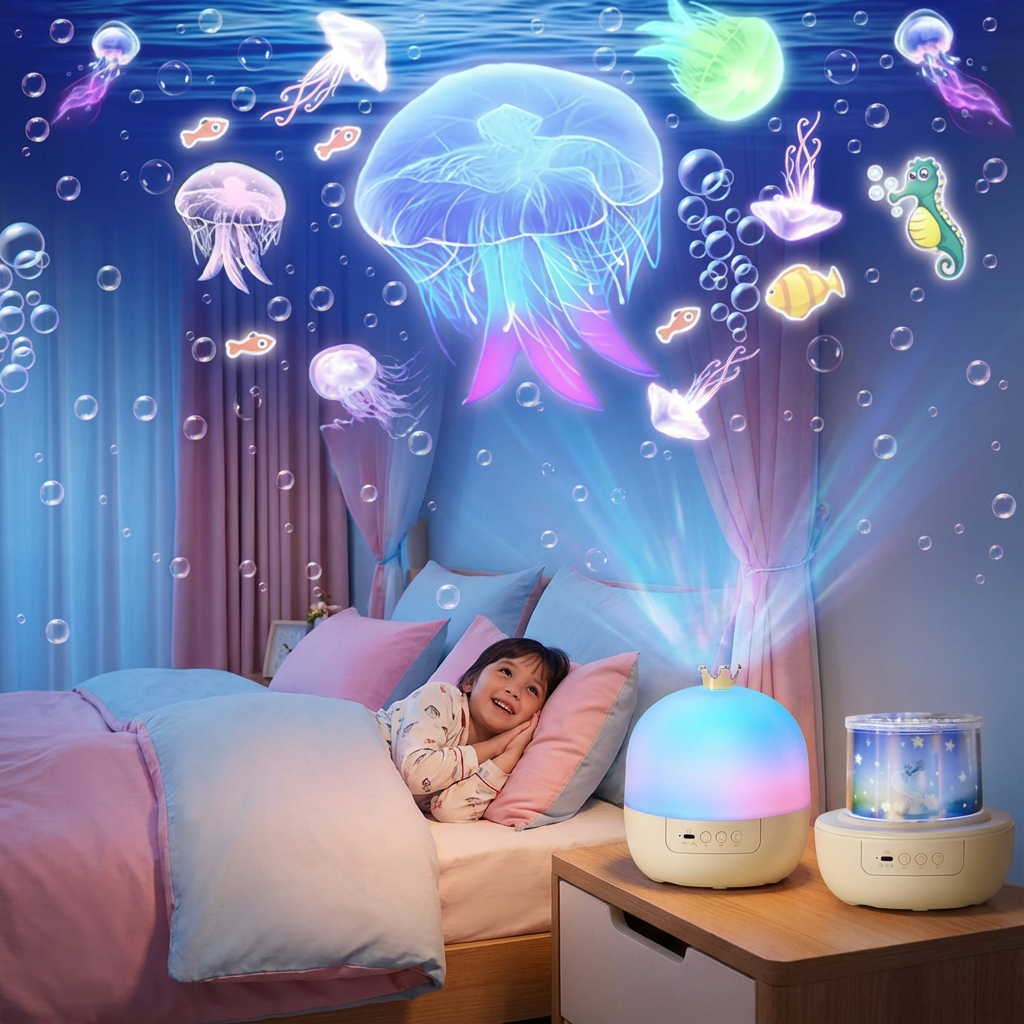 2-in-1 Kindernachtlicht mit Sternenhimmel-Projektor