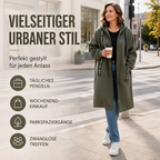 Oversize-Kapuzenmantel mit Fleecefutter – Damen