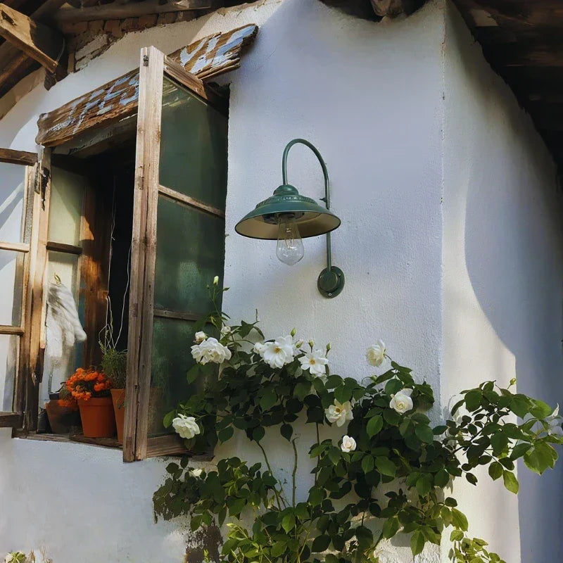 Solar-Wandleuchte im Vintage-Stil mit Bewegungsmelder