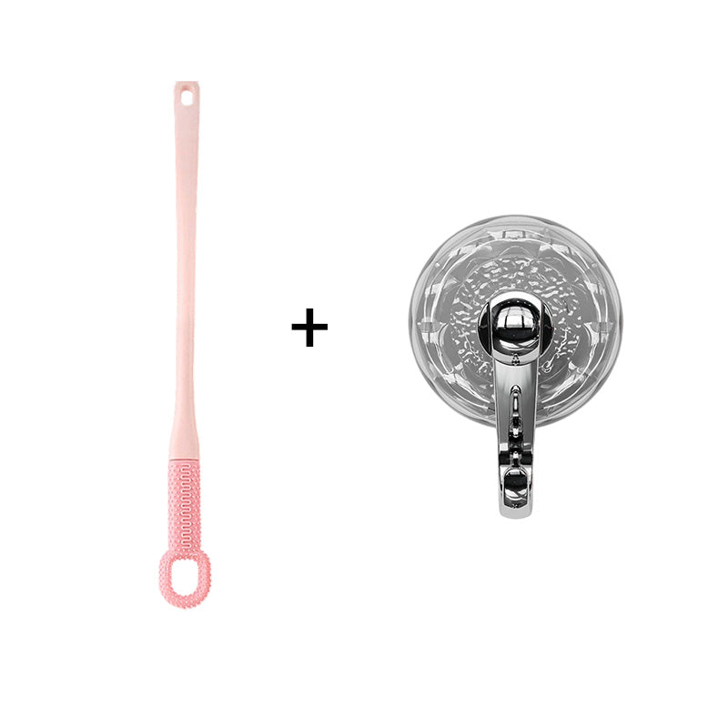 Fußbürste mit langem Stiel aus Silikon – Füße waschen ohne Bücken