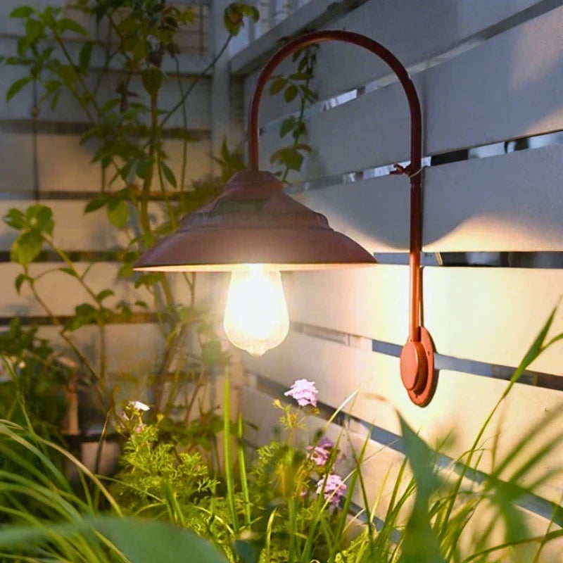 Solar-Wandleuchte im Vintage-Stil mit Bewegungsmelder