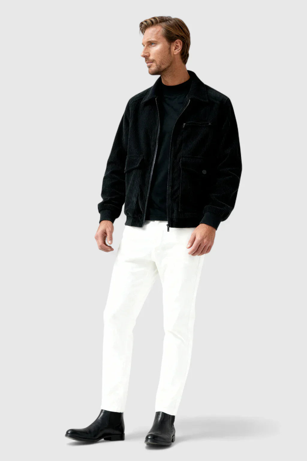 Men's Corduroy Jacket - Jet Black