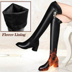 Overknee-Stiefel mit Stretch-Schaft und Reißverschluss – Damen