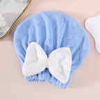 Haarturban mit Schleife aus weichem Korallenfleece