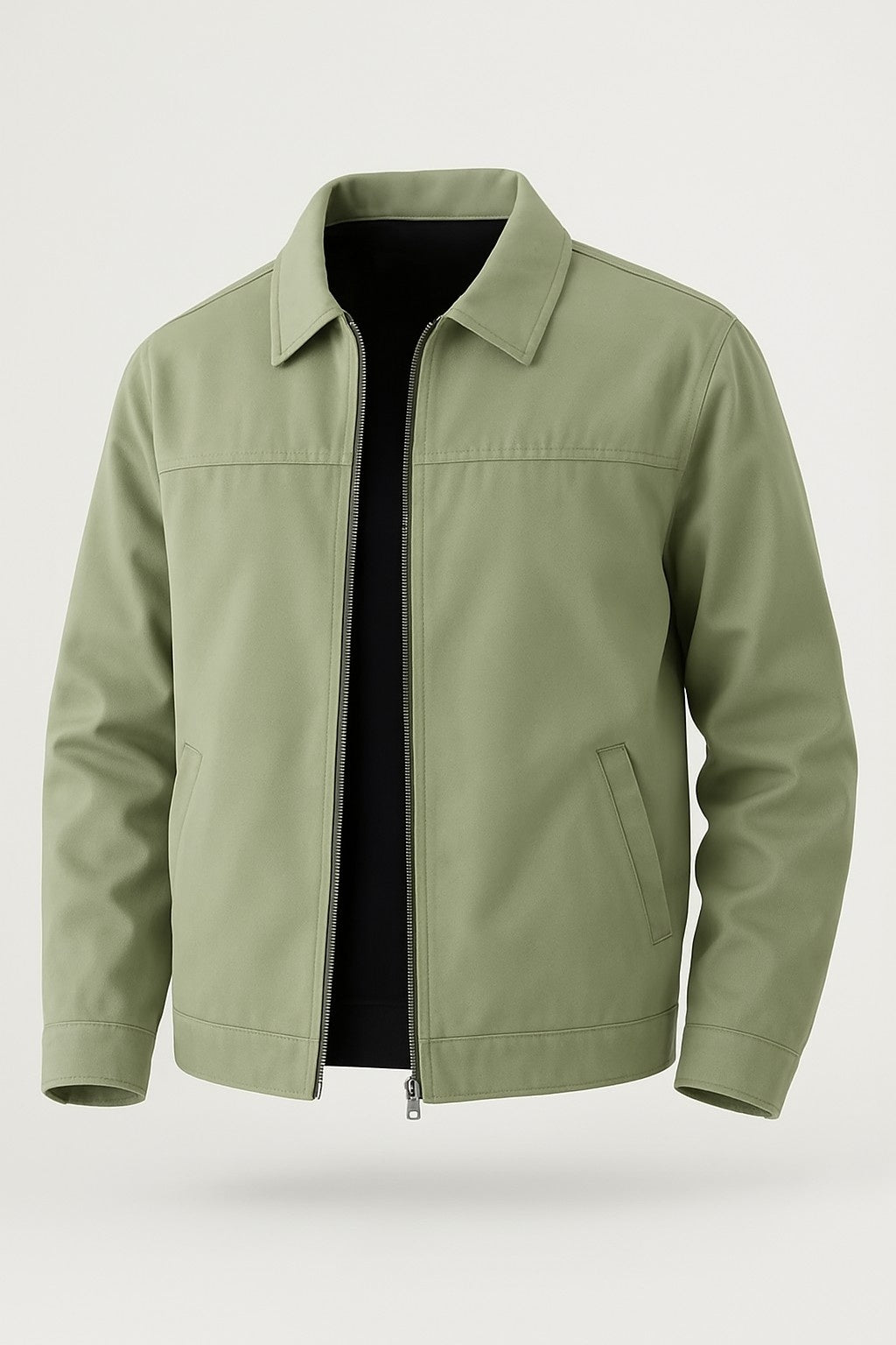 Lightweight Twill Men's Jacket - Pea Green