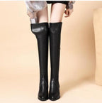 Overknee-Stiefel mit Stretch-Schaft und Reißverschluss – Damen