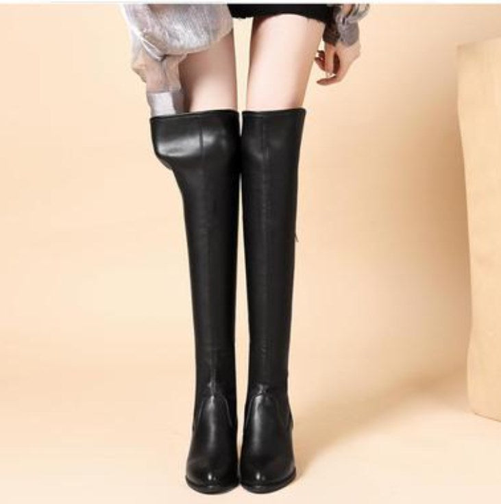 Overknee-Stiefel mit Stretch-Schaft und Reißverschluss – Damen