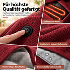 Beheizbarer Kuschelschal – Strick außen, Plüschfutter innen