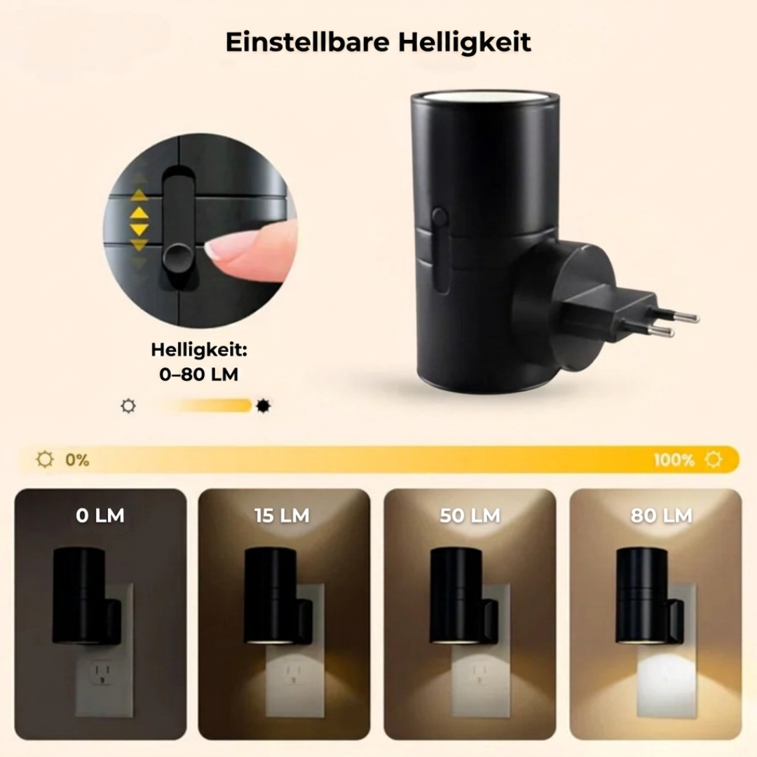 LED-Nachtlicht für die Steckdose mit Dämmerungssensor