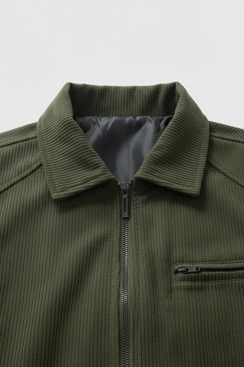 Men's Corduroy Jacket - Army Green