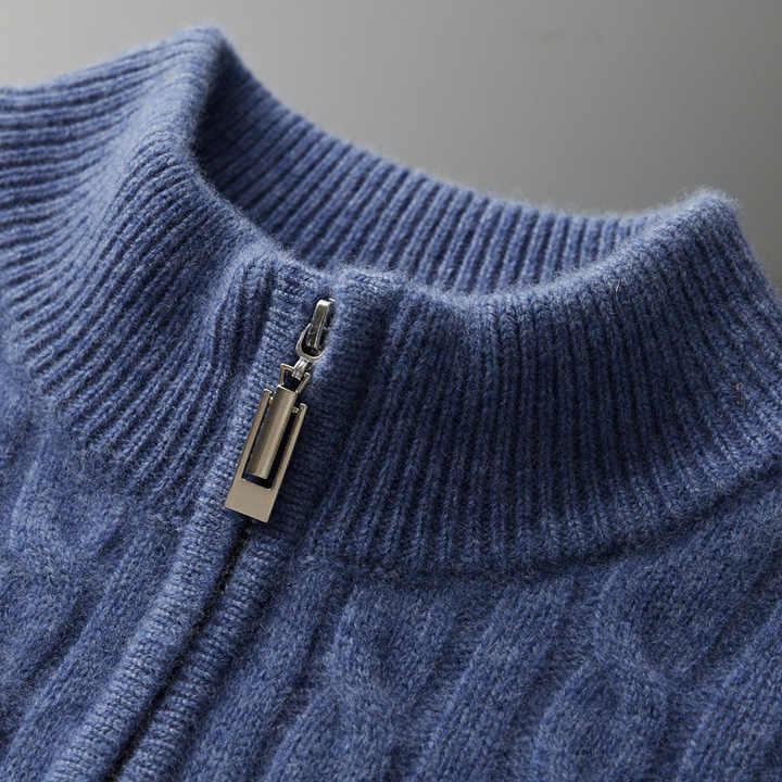 Deneb Cashmere Woven Half-Zip