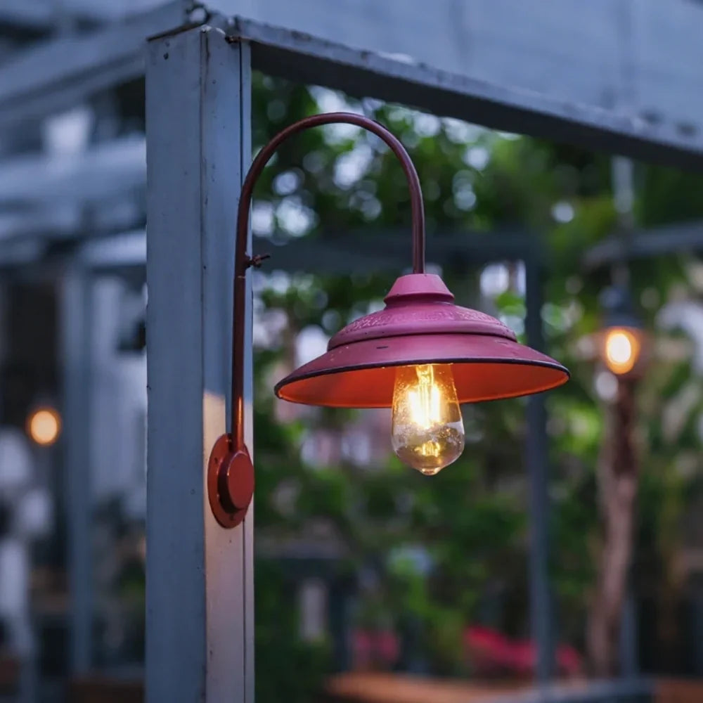 Solar-Wandleuchte im Vintage-Stil mit Bewegungsmelder