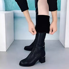 Overknee-Stiefel mit Stretch-Schaft und Reißverschluss – Damen