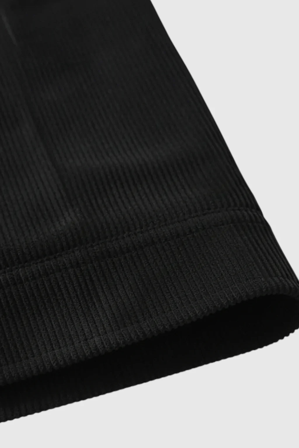 Men's Corduroy Jacket with Sherpa Collar - Black