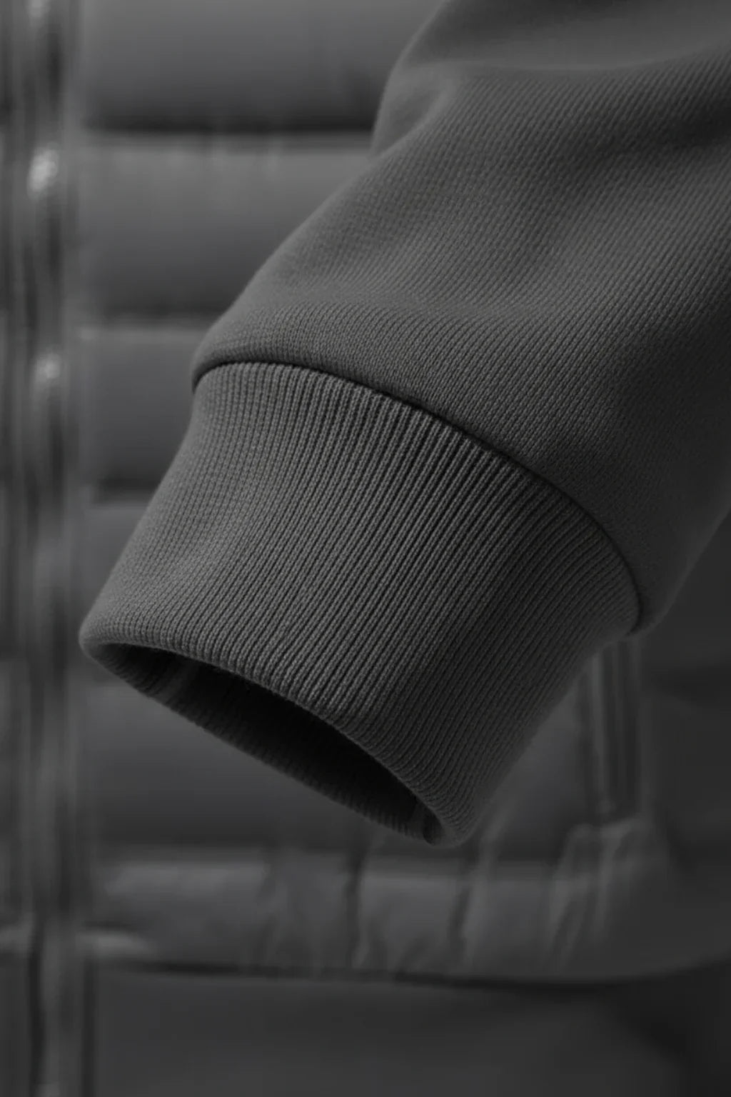 Loose Fit Hooded Down Jacket - Charcoal Grey