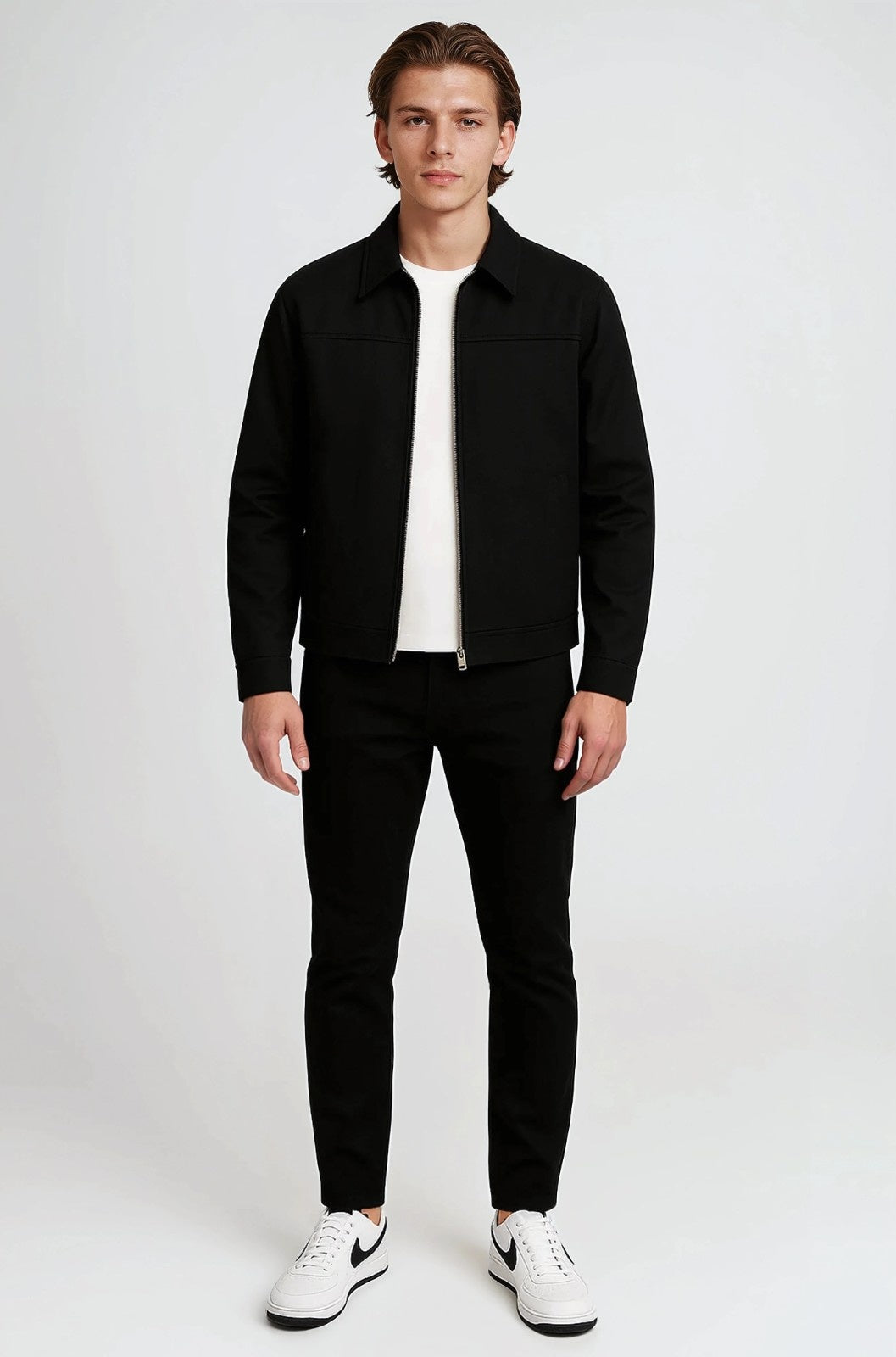 Lightweight Twill Men's Jacket - Black