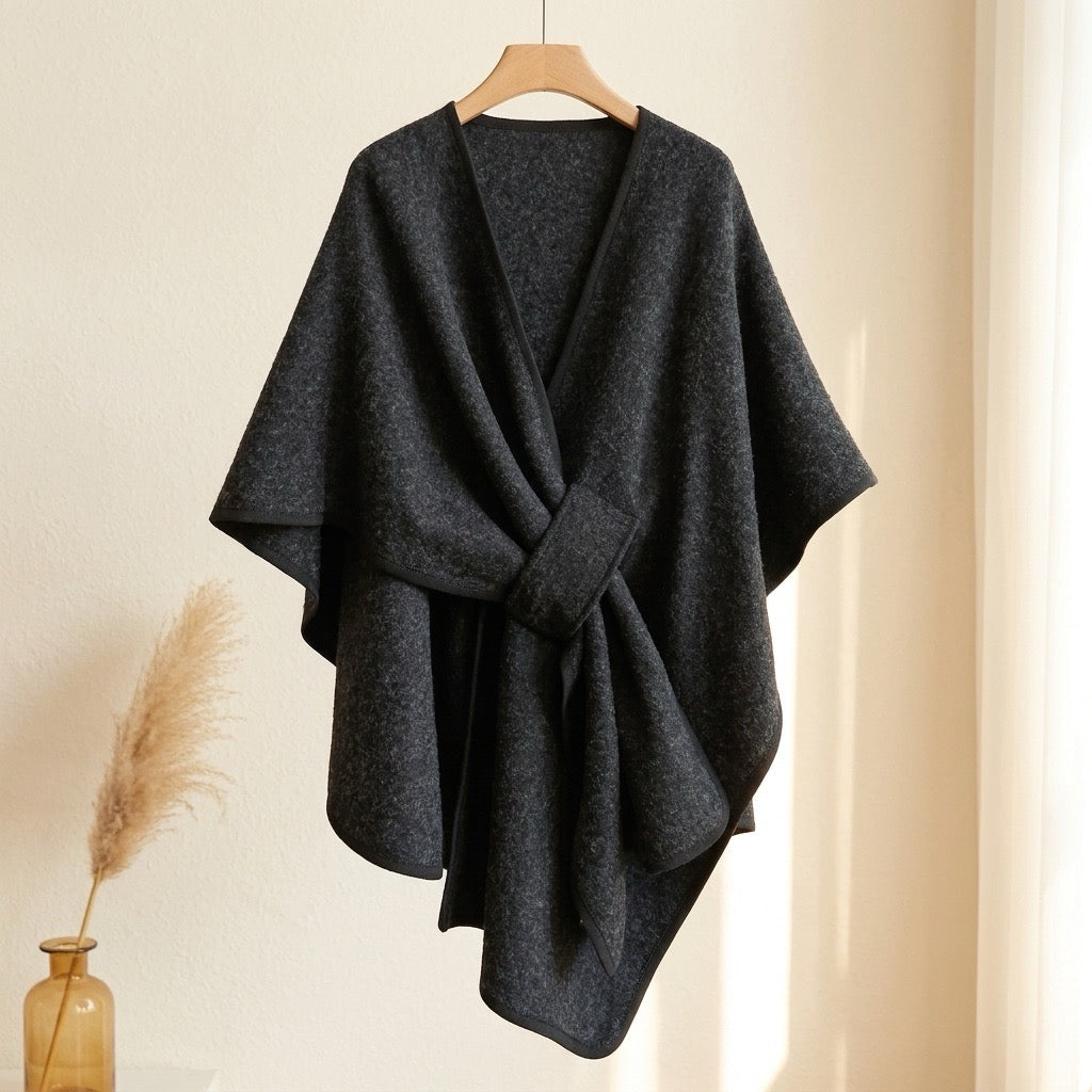 Poncho-Schal mit Schlaufe – Damen