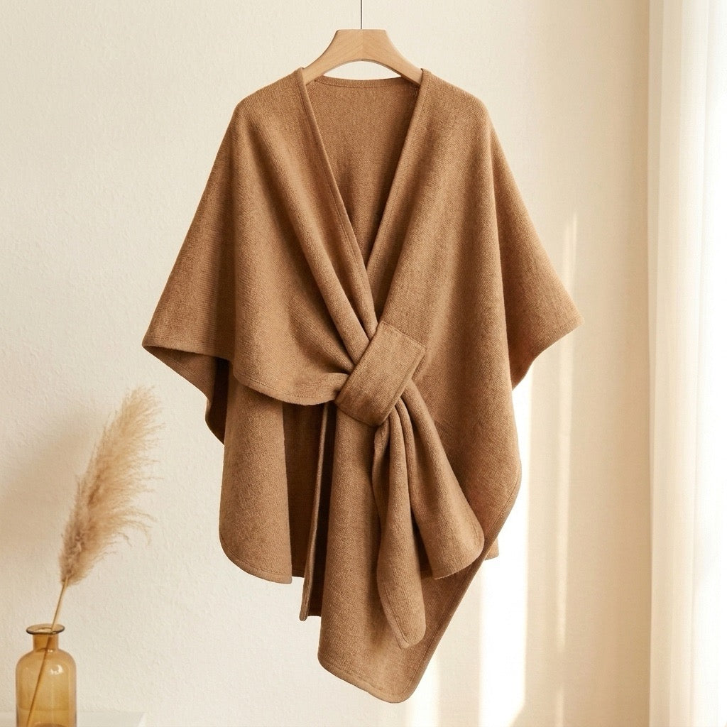 Poncho-Schal mit Schlaufe – Damen