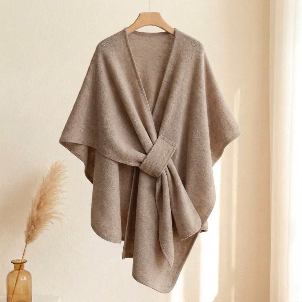 Poncho-Schal mit Schlaufe – Damen