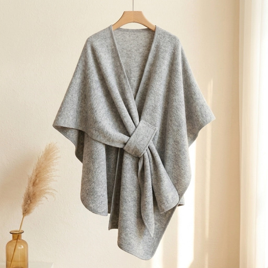 Poncho-Schal mit Schlaufe – Damen
