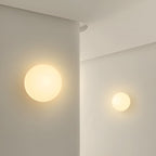 Runde Glas-Wandleuchte mit LED – in 4 Größen