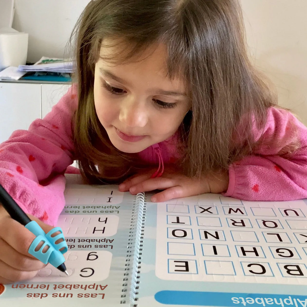Schreiblern-Set mit Zauberstift – wiederverwendbare Übungshefte für Kinder