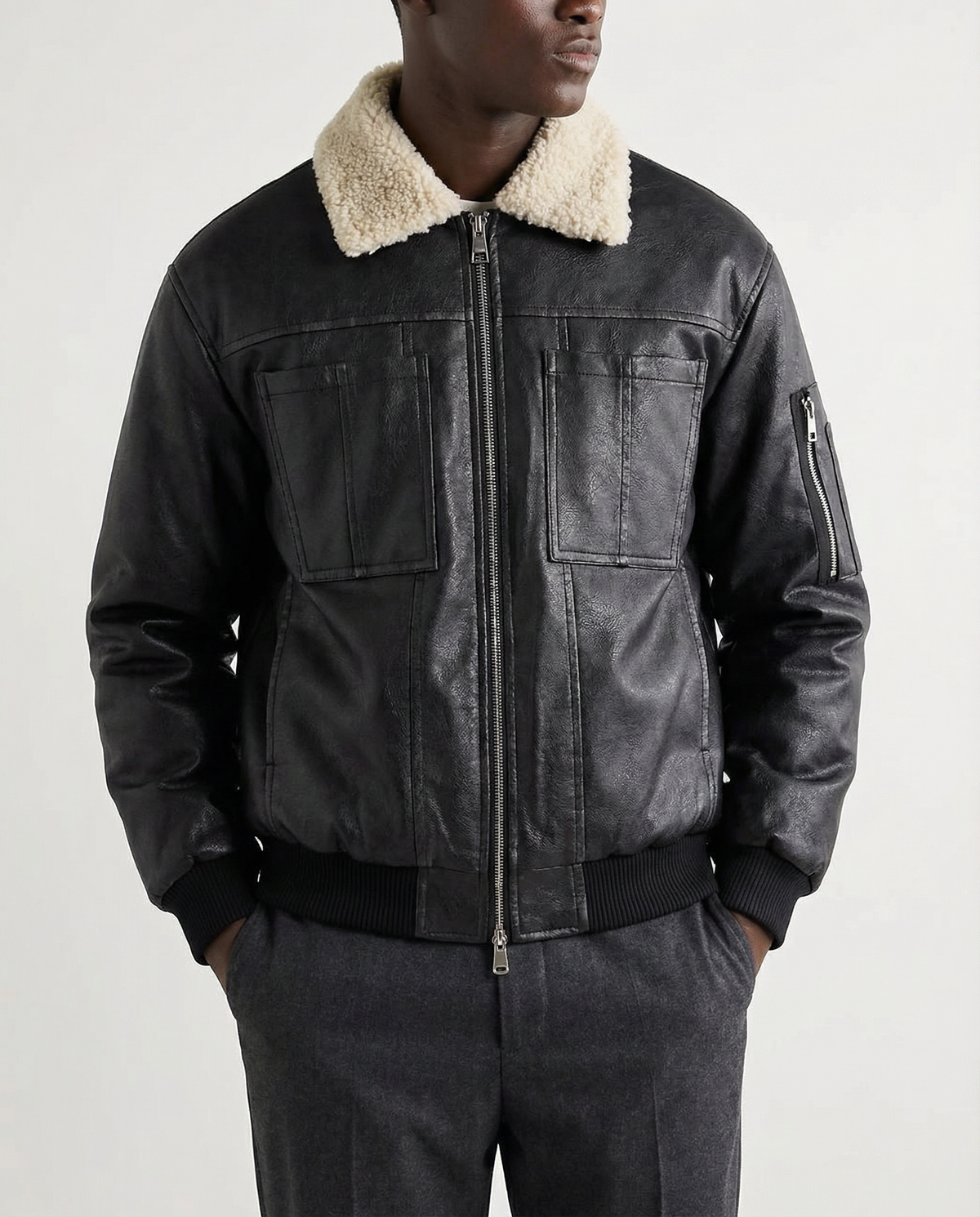 Aurion PU Leather Men's Coat