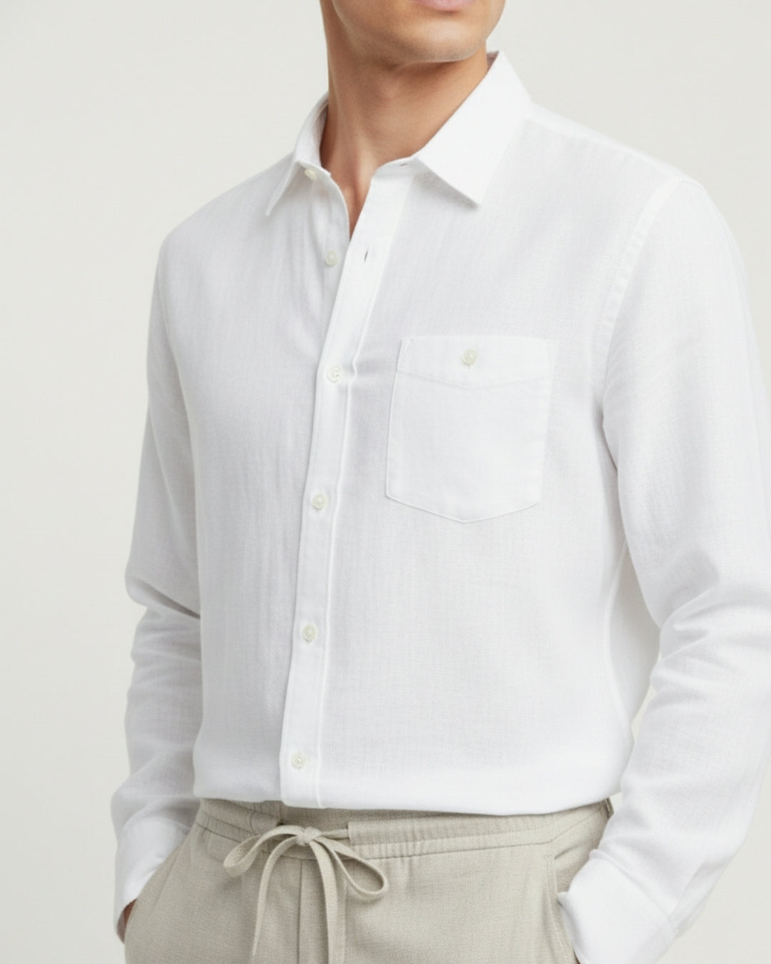 Altavita Linen City Summer Set - White/Beige