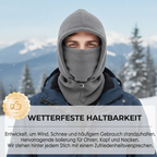 Sturmhaube mit Plüschfutter – Kapuze, Maske und Nackenwärmer in einem