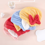 Haarturban mit Schleife aus weichem Korallenfleece