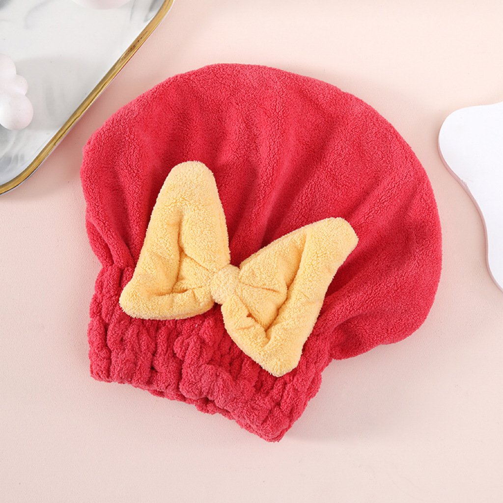 Haarturban mit Schleife aus weichem Korallenfleece