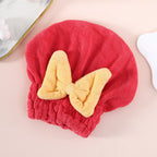 Haarturban mit Schleife aus weichem Korallenfleece