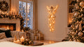 Engel-Wandleuchte mit LED-Sternenregen – warmweiß