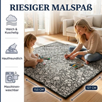 Kuscheldecke zum Ausmalen mit 24 Stoffmarkern – 150 × 130 cm