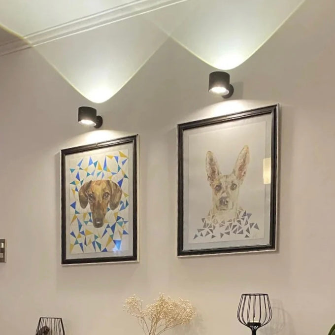 Kabellose LED-Wandleuchte mit Fernbedienung – dimmbar & drehbar