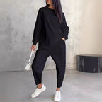 Softday Sweatshirt-Set in Schwarz