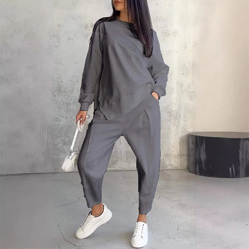 Softday Sweatshirt-Set in Grau