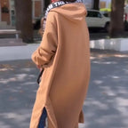 Oversize-Kapuzenmantel mit Fleecefutter – Damen