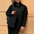 Steppjacke mit Strick-Patchwork – Damen