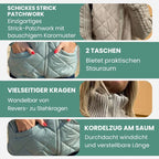 Steppjacke mit Strick-Patchwork – Damen