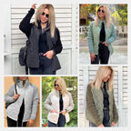 Steppjacke mit Strick-Patchwork – Damen