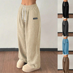 Cordhose mit weitem Bein und Kordelzug – Damen