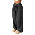 Cordhose mit weitem Bein und Kordelzug – Damen