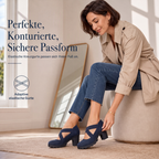 Mary-Jane-Pumps mit Kreuzriemen und Blockabsatz – Damen