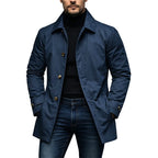 Mittellanger Trenchcoat mit Reverskragen – Herren