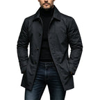 Mittellanger Trenchcoat mit Reverskragen – Herren