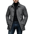 Mittellanger Trenchcoat mit Reverskragen – Herren