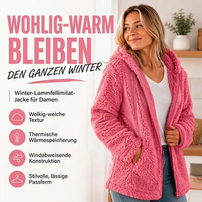 Flauschige, gemütliche Kapuzenjacke für Damen