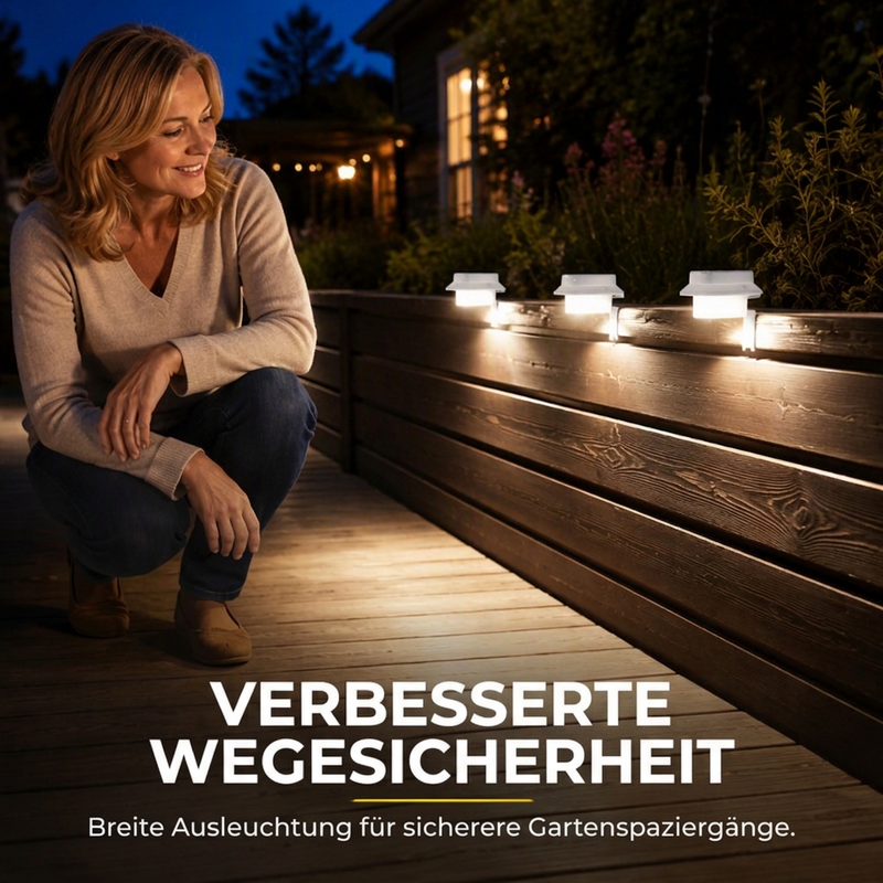 Solar-LED-Außenleuchte zum Anklemmen – für Zaun, Dachrinne & Terrasse